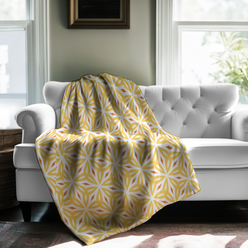 Motifs abstraits - couverture en sherpa de qualité supérieure 1 pièce, Grand lit