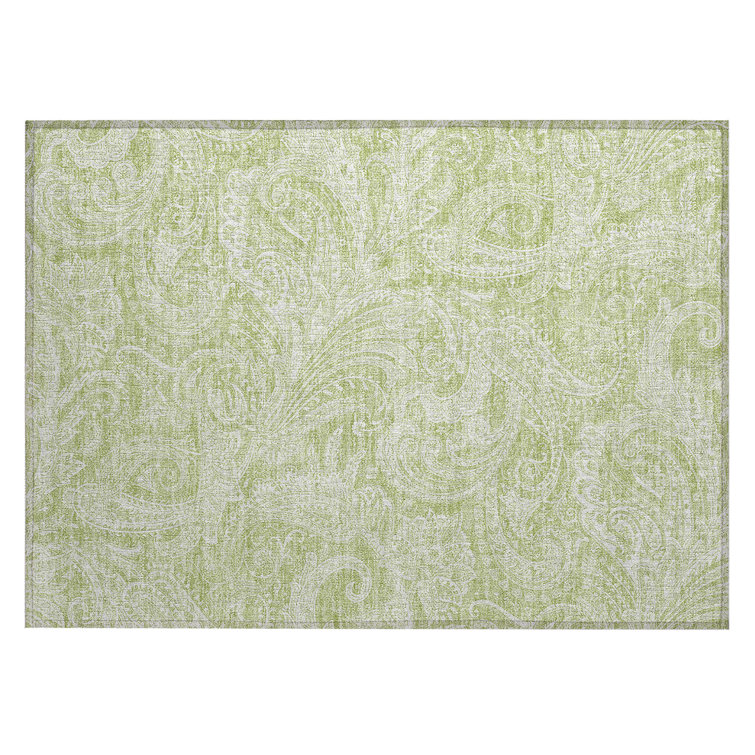 Nayelin Washable Paisley Indoor / Outdoor Rug