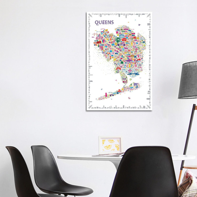 New York Collection-Queens by Rafael Esquer - Wrapped Canvas Gallery-Wrapped Canvas Giclée, 101.6 cm H x 66.04 cm W