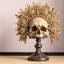 Decorative object King Skull