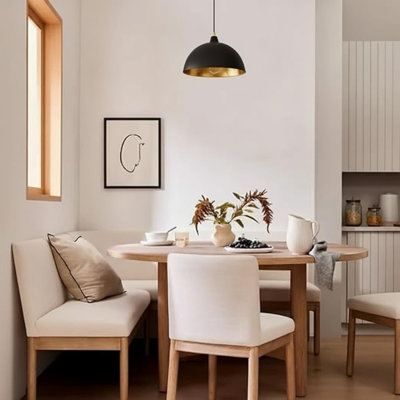 Abat-jour de luminaire suspendu dôme 15,7 pouces, remplacement de l'abat-jour en métal industriel pour plafonniers, îlot de cuisine, salle à manger, éclairage de salon, style campagne moderne