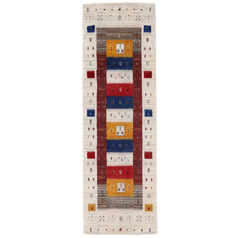 Gabbeh Soni Handwoven Wool Multi Rug, Runner 80 x 400cm