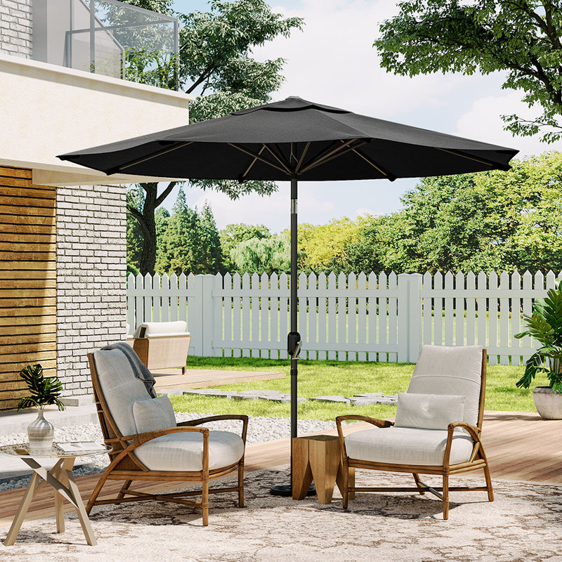 Aaroon 300cm Market Parasol, Black