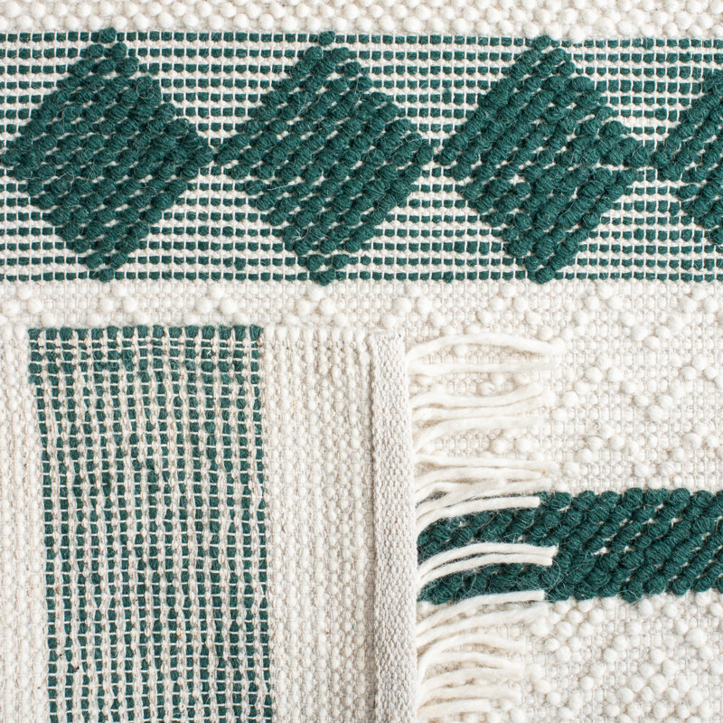 Natura Hand Woven Wool Geometric Rug, Rectangle 8' x 10'
