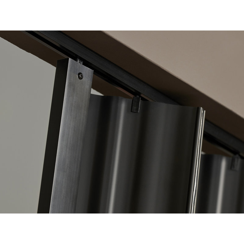 Porte pliante en vinyle Spectrum Dunes, 48 po x 80 po, Noir