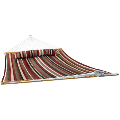 Large 2-Person Quilted Outdoor Hammock - Awning Stripe