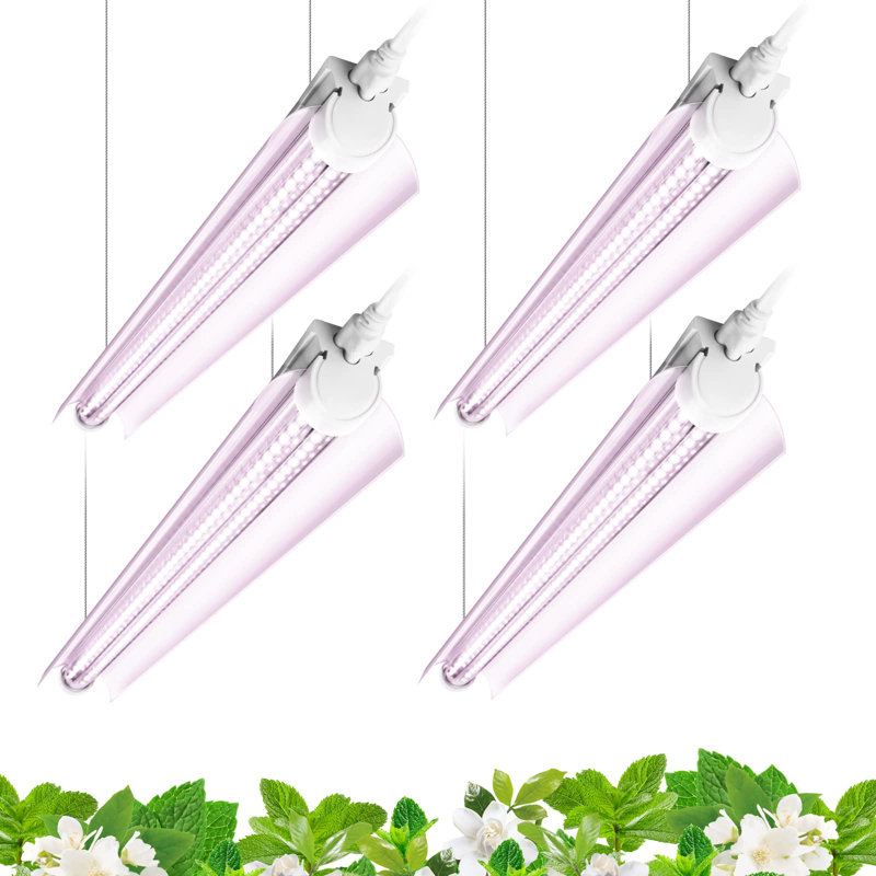 Barrina Grow Light, 96 W (4 x 24 W, 600 W équivalent), 2 pi T8, super lumineux, paquet de 4