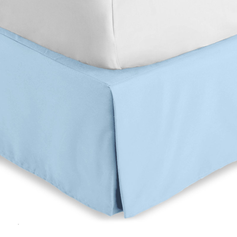 Tailored 15" Pleated Bed Skirt, Queen, Light Blue