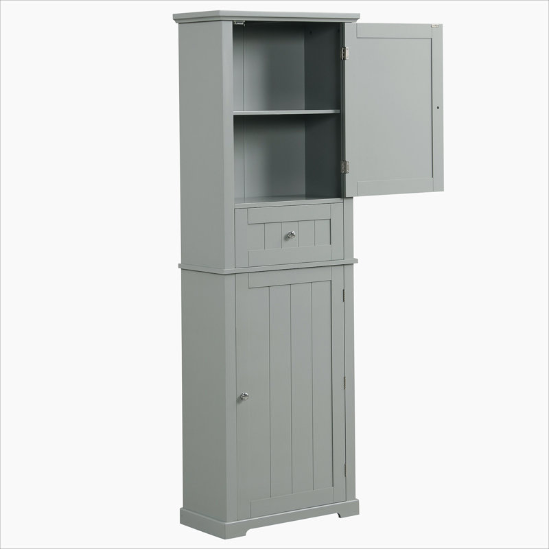 Grande armoire de rangement pour salle de bain, armoire de rangement autoportante