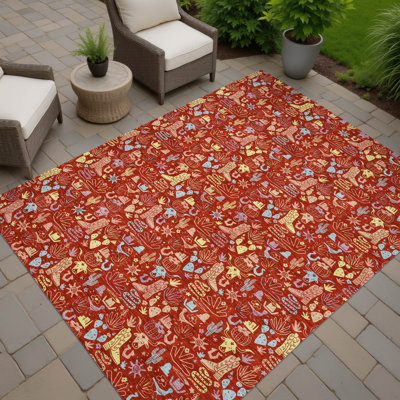 Tapis fantaisie lavable à la machine intérieur / extérieur ACN2613
