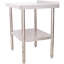Table de travail commerciale en acier inoxydable 30 po x 24 po avec surface rouille, tablette réglable pour la préparation de la salle de lavage, capacité de 440 lb, tablette inférieure à 3 hauteurs, rangement