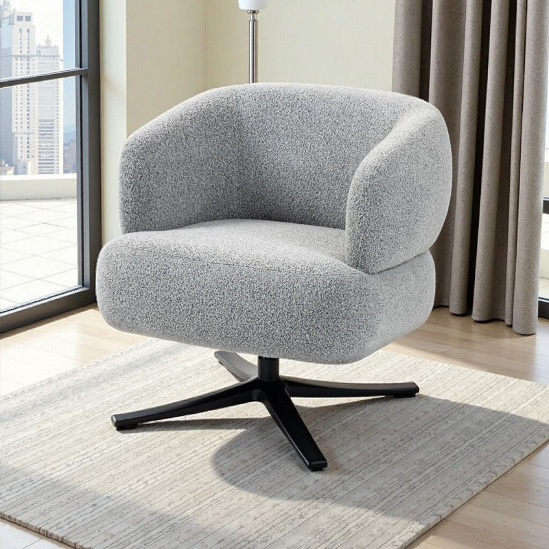Fauteuil d'appoint pivotant Embrace Comfort, Gris