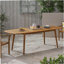 Table de salle à manger d'extérieur en bois d'acacia extensible, teck-1122726721