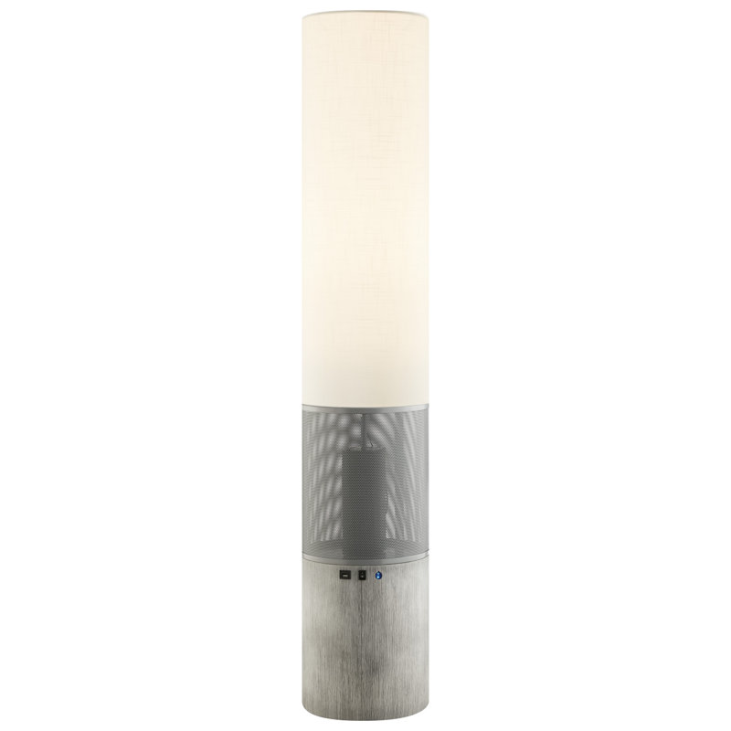 Lampe sur pied à colonne 58 po Nyobi, gris