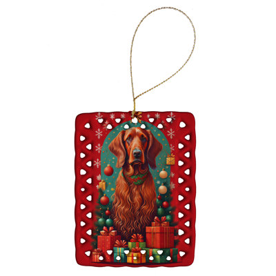 Irish Setter Holiday Christmas Porcelain Ornament
