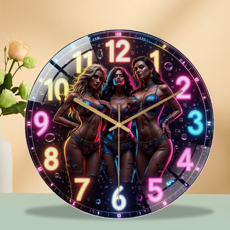 Horloge murale moderne en verre de 12 po