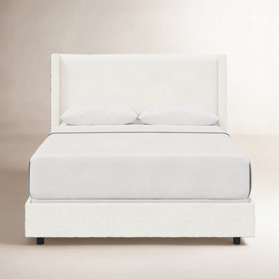 Hanson Upholstered Wingback Bed