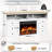 60'' TV Stand for TVs up to 65" with Electric Fireplace Included, 2 Tier and 6 Drawers, TV Console Cabinet-581021259