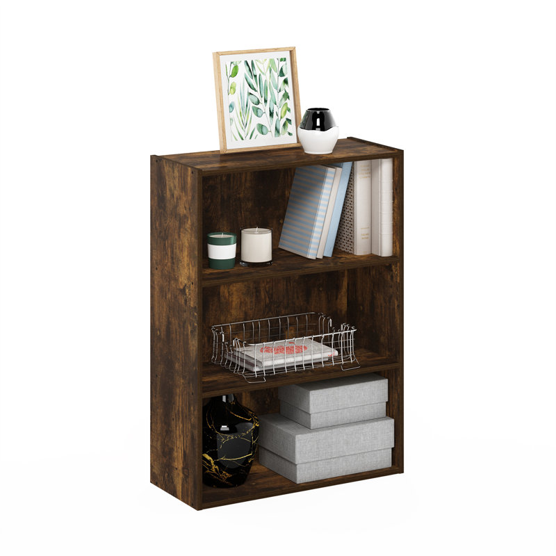 Bessan Bookcase, (3 Shelves) 32" H x 23" W x 10" D, Amber Pine