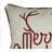Daisy Holiday Embroidered Linen Look Throw Pillow