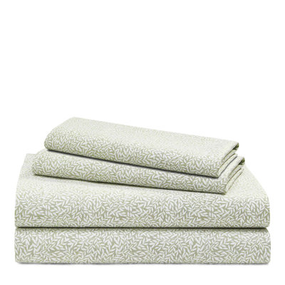 Ensemble de draps en satin de coton à densité de tissage 230 fils Spencer Leaf