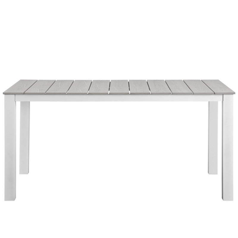 Table de salle à manger Maine, Blanc / gris clair, H 29,5 po x l 63 po x P 35,5 po
