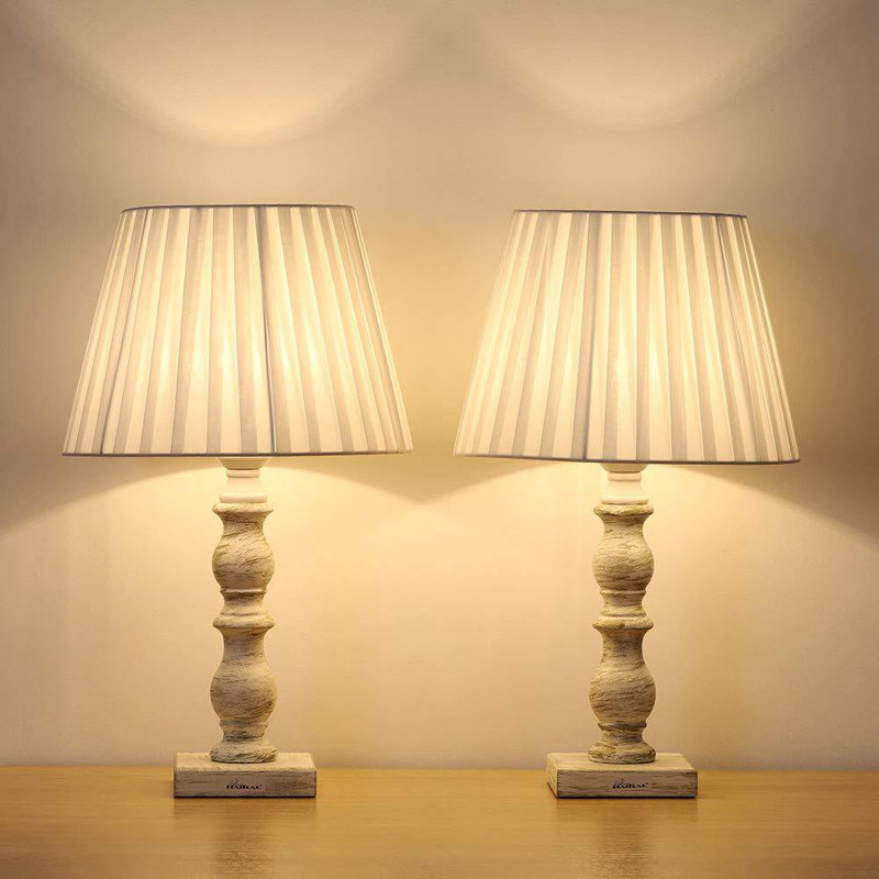 Lampe de table blanche 17,5 "