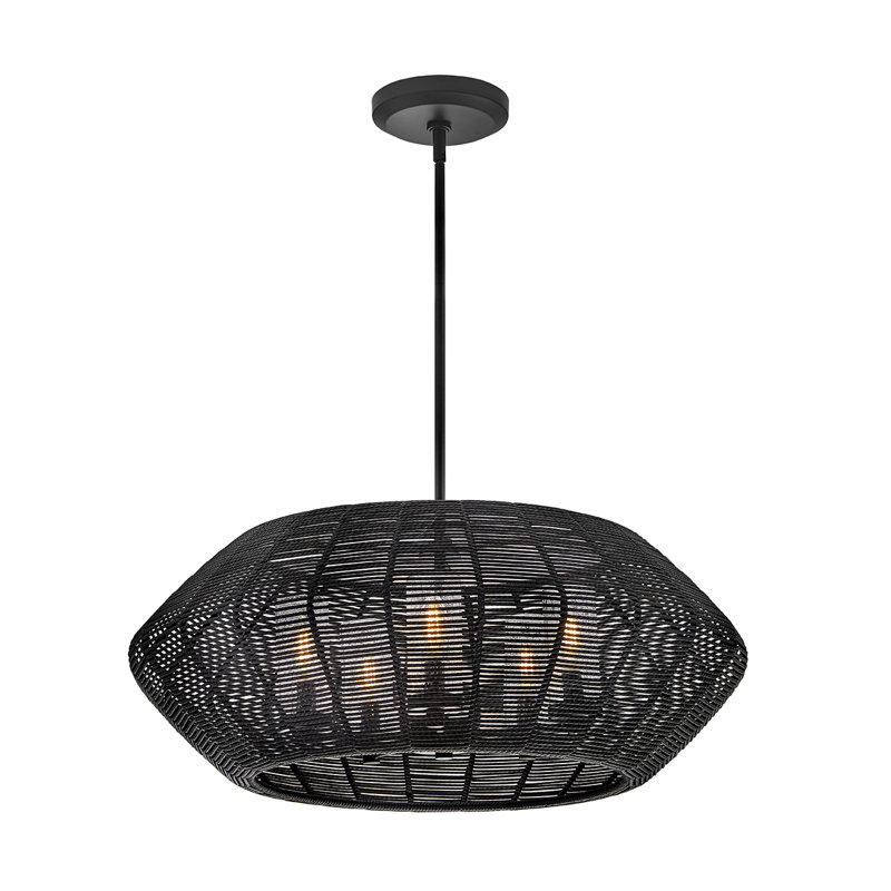 Luca 5 - Light Outdoor Chandelier, Black