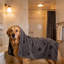 Serviette épaisse à séchage rapide pour animal de compagnie avec motif imprimé, serviette absorbante douce pour chiens et chats de bain, gris 39,4 x 23,6 po-609600486