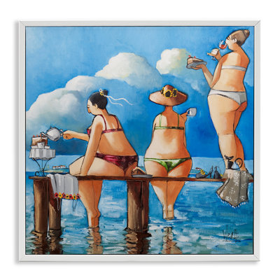 " Whimsical Summer Beach Ladies " by Ronald West