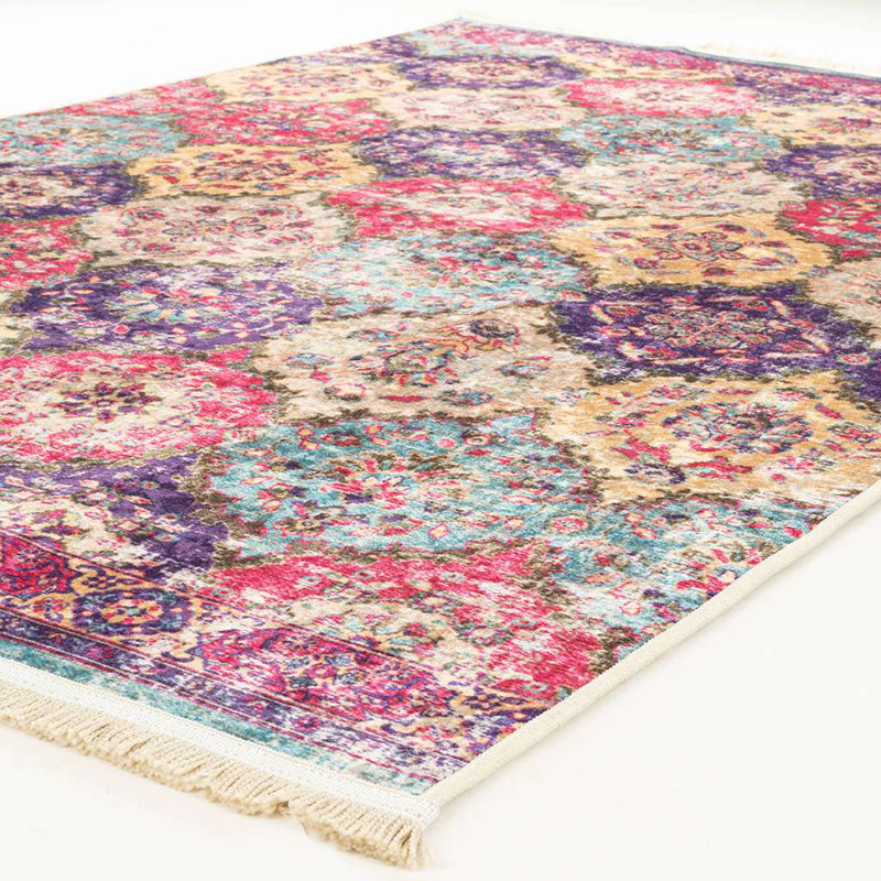 Tapis lavable et antidérapant Alfa, Rectangle 4 pi 11 po x 7 pi 6 po