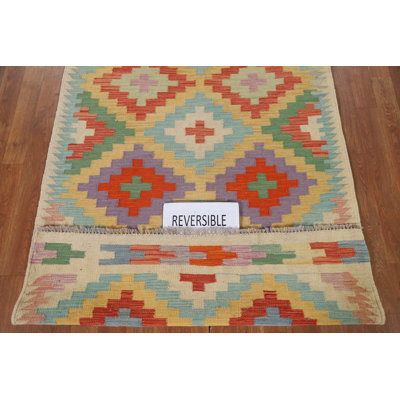 Reversible Wool Kilim Oriental Rug 4x5