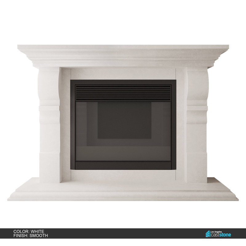 Vana Fireplace Surround, Smooth- White
