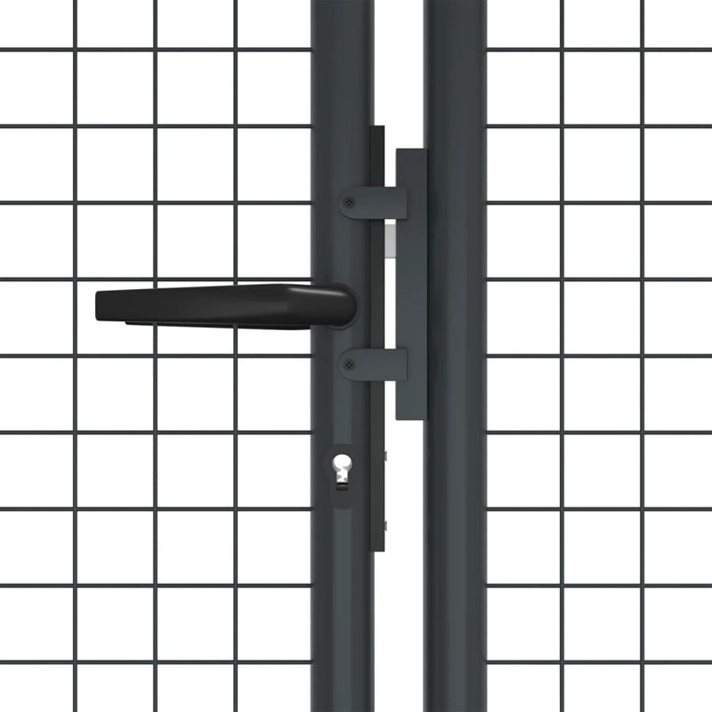 Portail grillagé vidaXL en acier galvanisé 157,5 x 49,2 po - gris