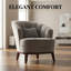 Élégant fauteuil d'appoint en tonneau rembourré Ava-320575075