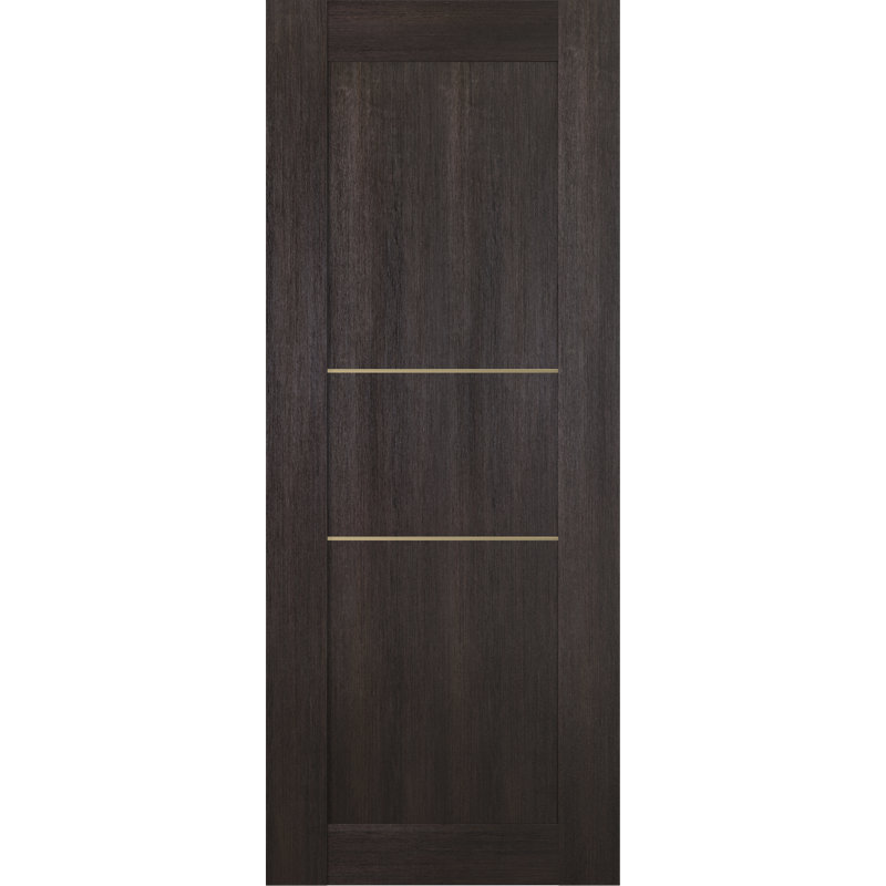 Porte standard lambrissée en bois manufacturé massif, Noir, 29,75 po x 79,375 po