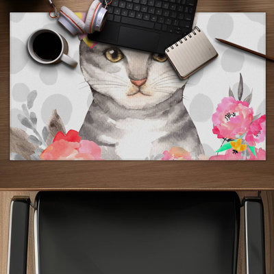 Charming cat - 14.00"x24.25" Desk mat