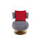 Fauteuil pivotant, fauteuil rond en tissu pour la chambre à coucher du salon
