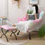 Méridienne en fausse fourrure avec repose-pieds pliable - ensemble de fauteuil d'appoint moelleux et repose-pieds, support ergonomique pour le salon, la chambre à coucher, dortoir - Conception robuste et peu encombrante, assemblage facile