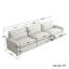 Canapé modulaire inclinable électrique en lin 3 pièces avec gravité zéro-124505386