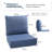 6" Outdoor Cushions For Patio Furniture, 22X24x6 Thick Seat Cushion Set Of 2, Fade Resistant Couch Chair Replacement Cushions High Density Deep Wicker Chair Cushion W/Removable Cover-449727301