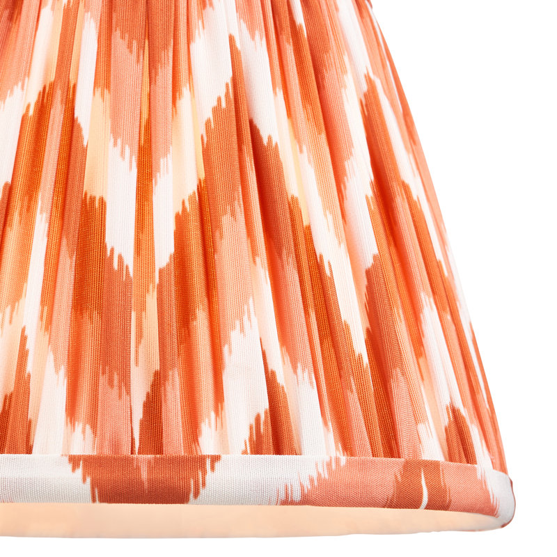 Zigzag Lamp Shade, 14.5cm H x 11.8cm W x 20cm D, Orange