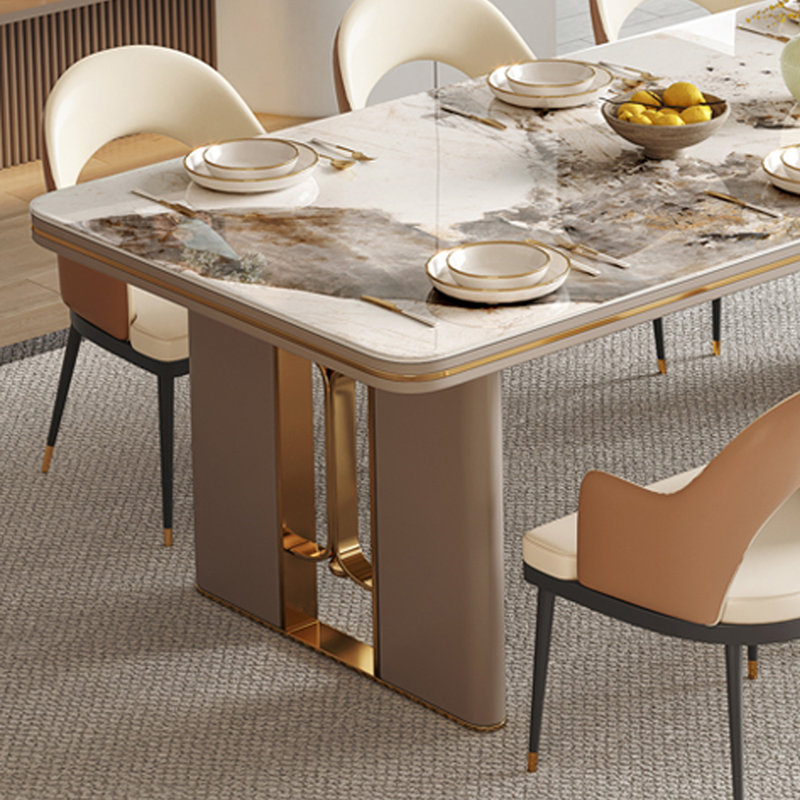 Luxury Minimalist Dining Table, 29.53"H x 55.12"L x 31.5"W