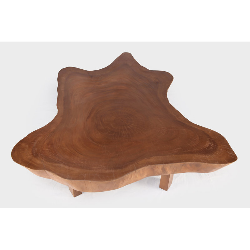 Table basse en bois massif à 3 pieds