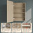 24'' W x 30'' H  Wood Framed Bathroom Medicine Cabinet with Mirror, Adjustable Shelves, Reversible Door, Wall-Mount or Recessed, Oak, Fully Assembled-293337163-269072947