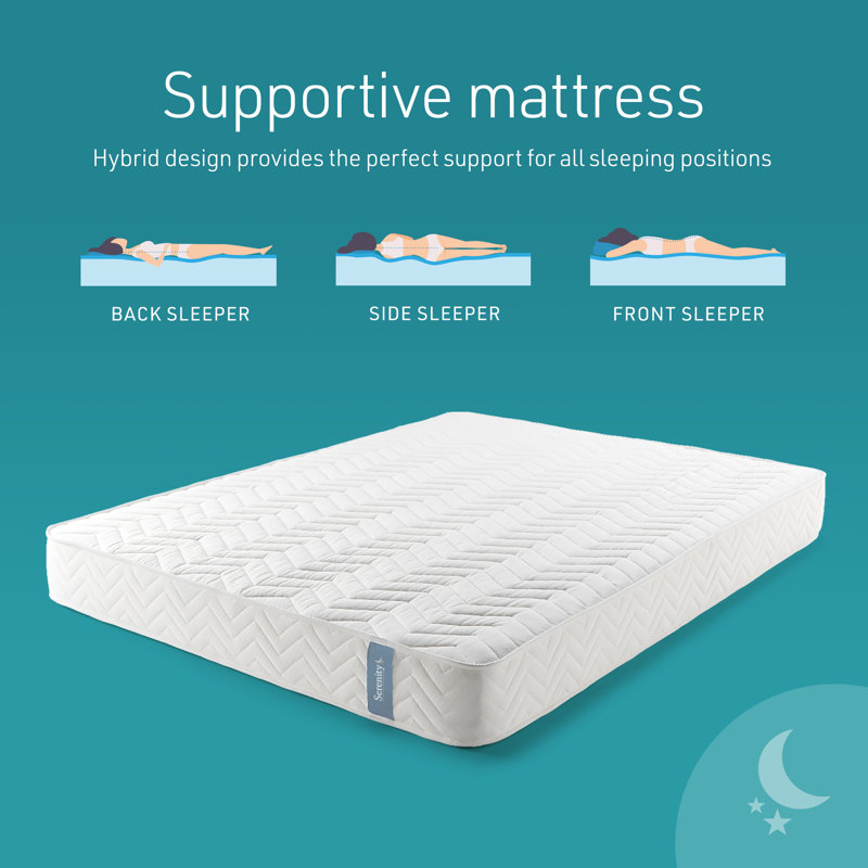 Serenity Hybrid Coil and Memory Foam Mattress, Kingsize (5')