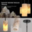 Luminaires suspendus cylindriques à 1 lumière pour îlot de cuisine avec abat-jour albâtre-280448264