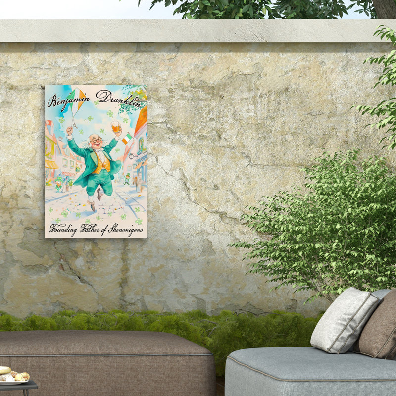 Toile d'extérieur Jess Stempel Benjamin Dranklin, H 12 po x l 19 po