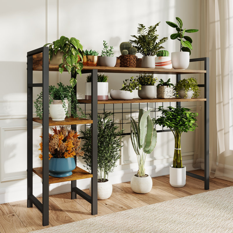 Armoire de rangement de bureau à 4 niveaux avec panneau perforé, organisateur de comptoir de bureau et de dortoir, organisation efficace de l'espace de travail et décoration de la bibliothèque
