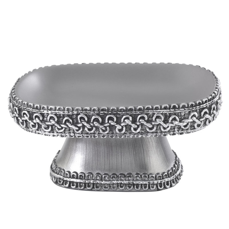 Braided Medallion Gte Soap Dish, Granite